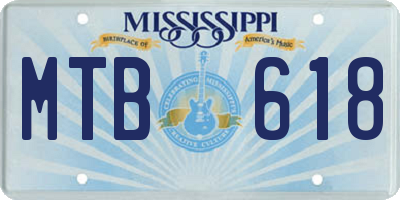 MS license plate MTB618