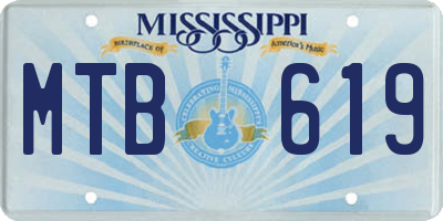 MS license plate MTB619