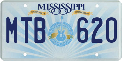 MS license plate MTB620