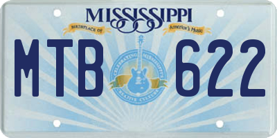 MS license plate MTB622