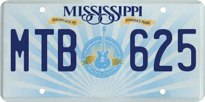 MS license plate MTB625