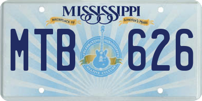 MS license plate MTB626