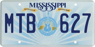 MS license plate MTB627