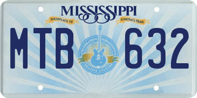 MS license plate MTB632