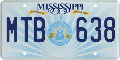 MS license plate MTB638