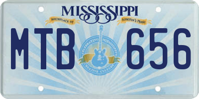 MS license plate MTB656