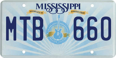 MS license plate MTB660