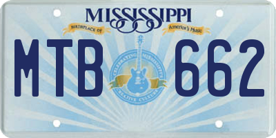 MS license plate MTB662