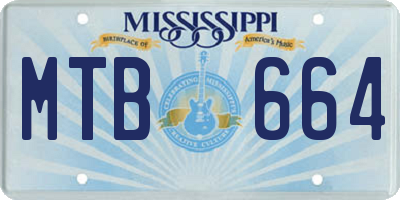 MS license plate MTB664