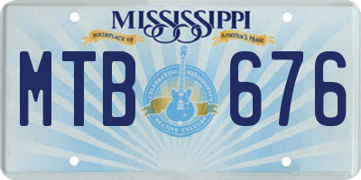 MS license plate MTB676
