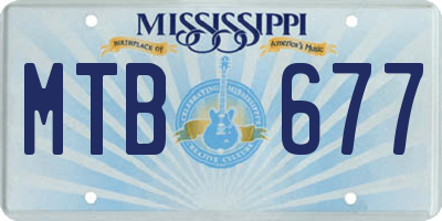 MS license plate MTB677