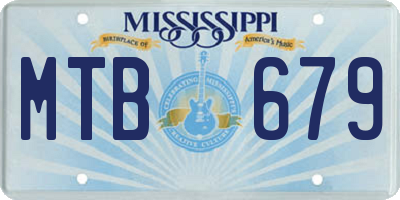 MS license plate MTB679