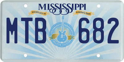 MS license plate MTB682