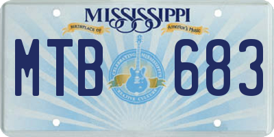 MS license plate MTB683