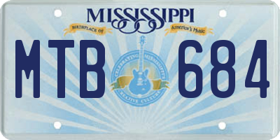 MS license plate MTB684