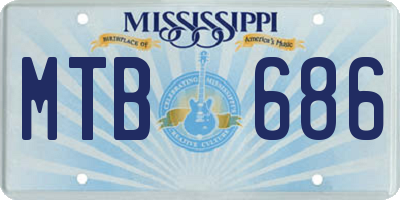 MS license plate MTB686