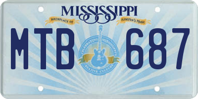 MS license plate MTB687