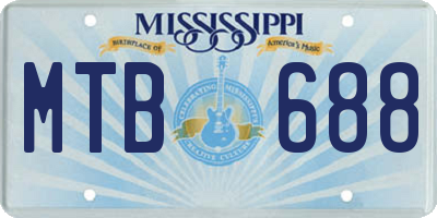 MS license plate MTB688