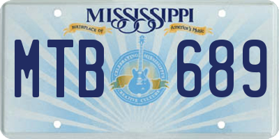 MS license plate MTB689