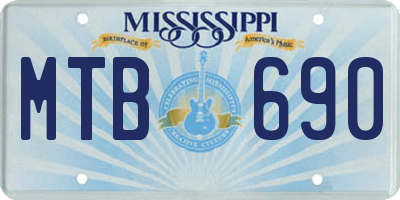 MS license plate MTB690