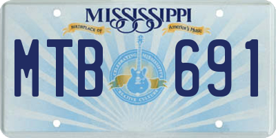 MS license plate MTB691