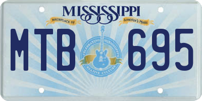 MS license plate MTB695
