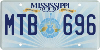 MS license plate MTB696