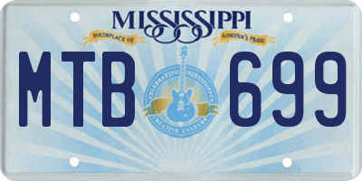 MS license plate MTB699