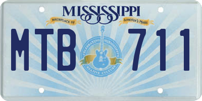MS license plate MTB711