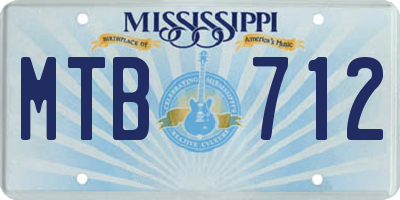 MS license plate MTB712
