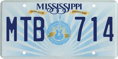 MS license plate MTB714