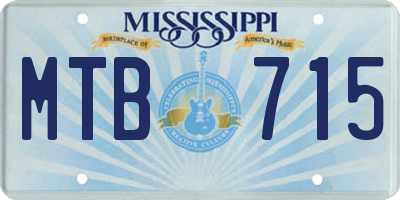 MS license plate MTB715