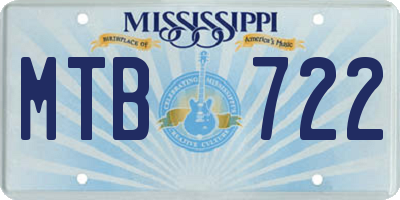 MS license plate MTB722