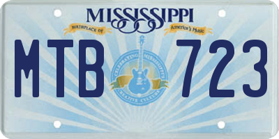 MS license plate MTB723