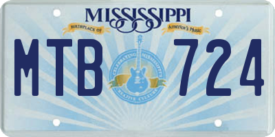 MS license plate MTB724