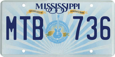 MS license plate MTB736