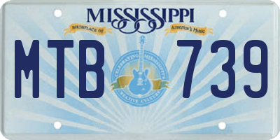 MS license plate MTB739
