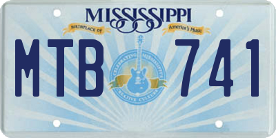 MS license plate MTB741