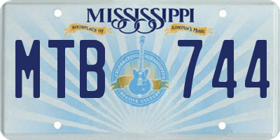 MS license plate MTB744