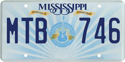 MS license plate MTB746