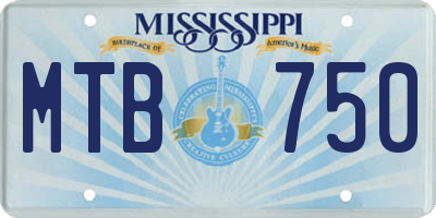 MS license plate MTB750