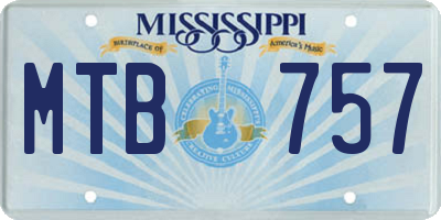 MS license plate MTB757