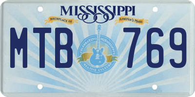 MS license plate MTB769