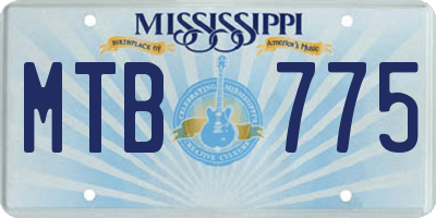 MS license plate MTB775