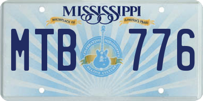 MS license plate MTB776