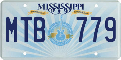 MS license plate MTB779