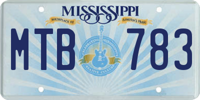 MS license plate MTB783