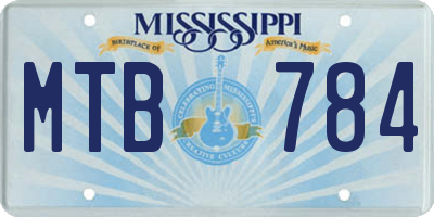 MS license plate MTB784