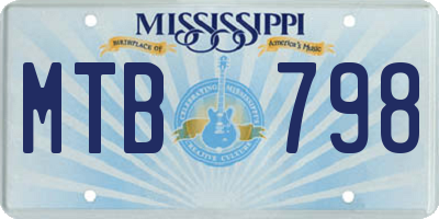 MS license plate MTB798