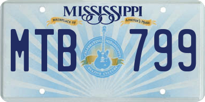 MS license plate MTB799